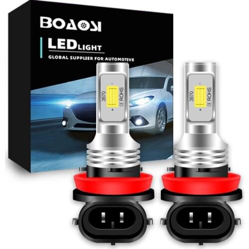 2x H7 Led H8 H11 9006 HB4 Car CSP LED Fog Lights Headlight Bulbs DC12V 2000LM 6500K White Auto Fog Lamp