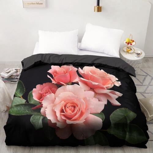 3D Duvet Cover Custom 240x220 200x220 Comforter/Quilt/Blanket case Single Double King Bedding For Wedding Flower Drop Ship