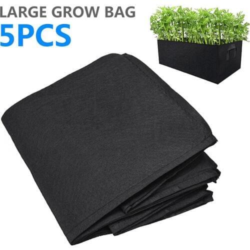 40x30x20cm Plant Grow Bag Non-woven Reusable Garden Plant Bags For Vegetable Tomato Potato Carrot Grow Bags 5 pcs