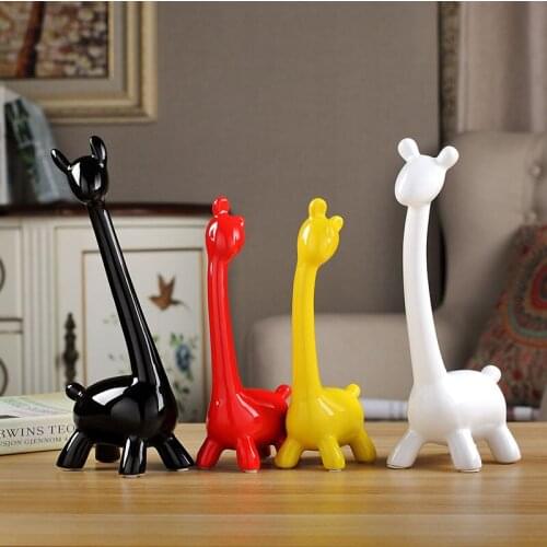 Home Decoration Accessories Giraffe Furnishings Modern Minimalist Home Ceramic Ornaments Cute Gifts Living Room Wine Rack