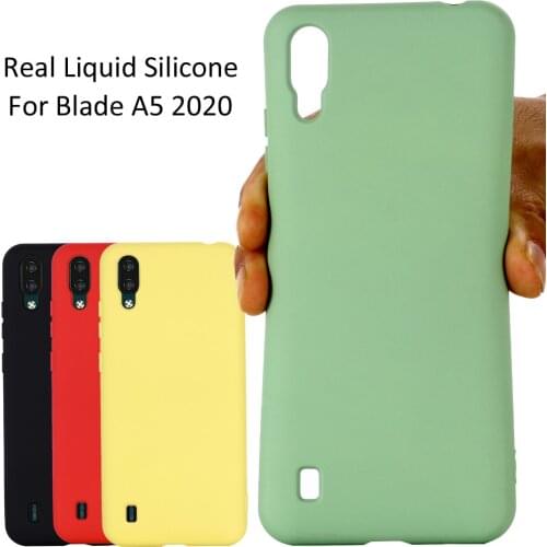 Liquid Silicone Case For ZTE Blade A5 2020 Soft Gel Rubber Protector Matte Cover
