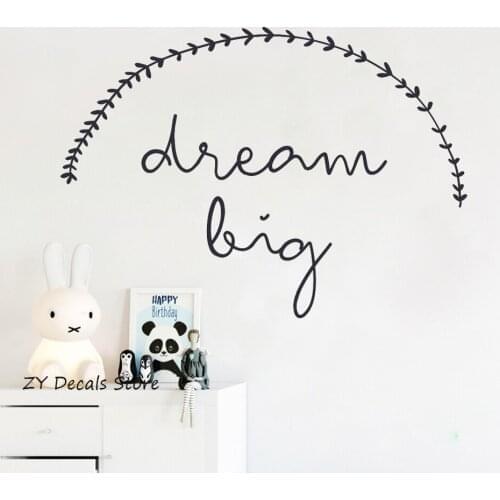 Diy Dream Big Wall Art Decal Decoration Fashion Sticker For Living Room Bedroom Home Party Decor Wallpaper