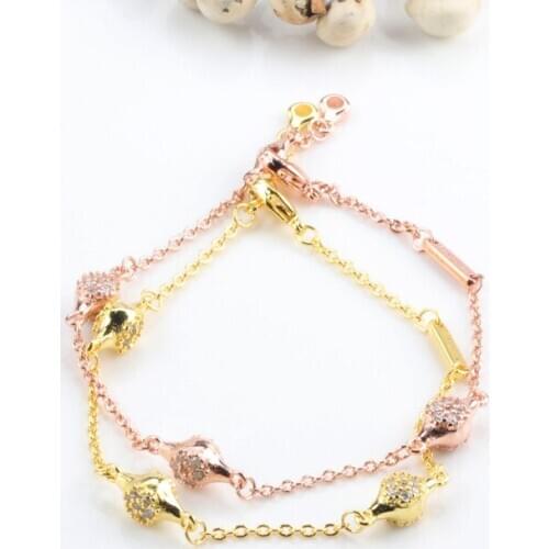 TOP SALE Authentic 100% 925 Sterling Silver Diamond Inlaid Pod Bracelet for Christmas Gift