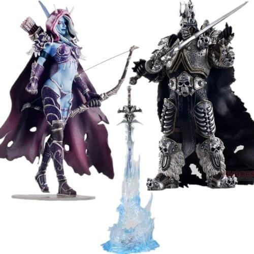 WOW The Lich King Arthas Sylvanas Windrunner Sylvan Archery Queen World Of Warcraft 7‘’ PVC Action Figure Model Toy gift