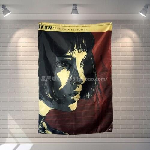 "Leon - The Professional" Movies Poster Scrolls Bar Cafes Home Decoration Banners Hanging Art Waterproof Cloth Decoration