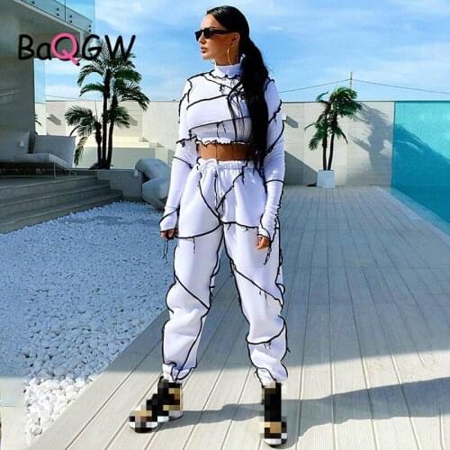 Autum Long Sleeve Tassel Patchwork Turtleneck Tshirt Crop Top Pants Two Pieces Set Winter Fashion Women Outfits Casual Tracksuit