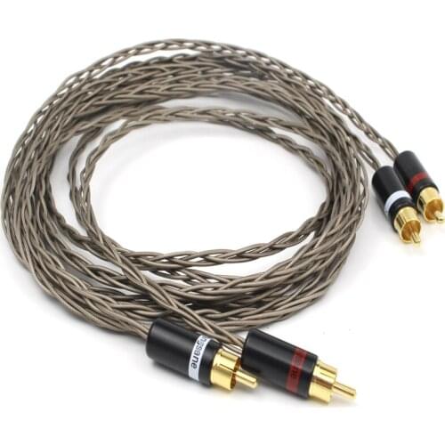 HiFi Audio Odin RCA Cable Silver Plated Shielded Signal Cables for Amplifier CD Player