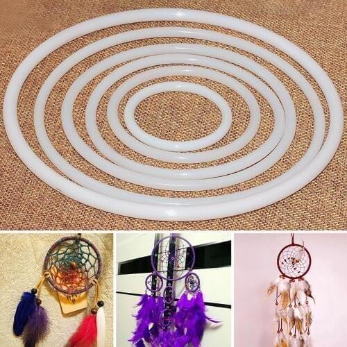 6/11/16/20/25cm Dreamcatcher Ring Hoop Round Durable Crafts Large Plastic White DIY Accessories Craft Decoration Handmade Ring