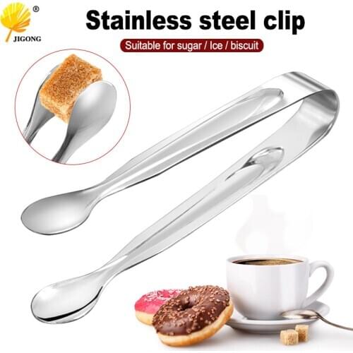 Stainless steel ice cube clip ice pond bread food barbecue clip barbecue ice clip tool bar kitchen accessories 11cm
