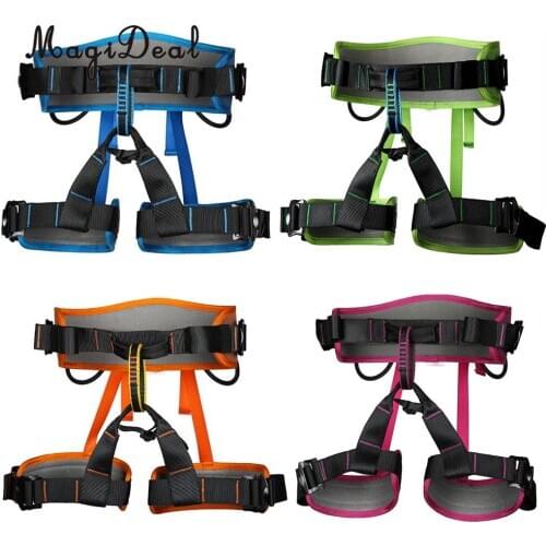 MagiDeal Mountaineering Rock Tree Climbing Harness Seat Sitting Bust Belt Gear 4 Colors for Caving Rescue Safety Rappelling
