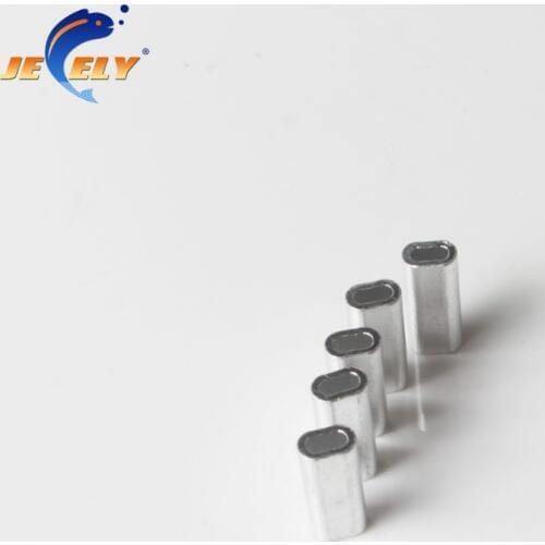 100pcs/bag 1.0mm-4.0mm single aluminum crimp tube for spearfishing long line fishing nylon line