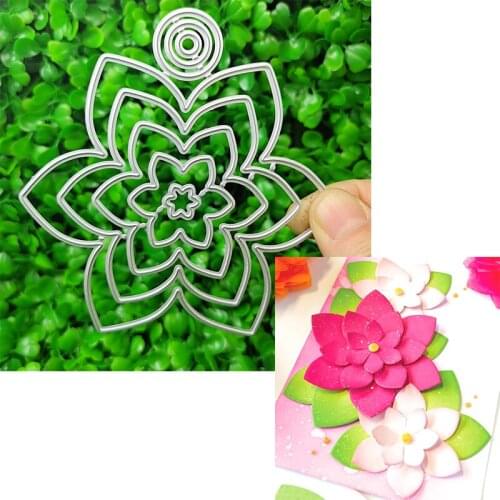Suitable for Christmas metal cutting die and DIY scrapbook album 3D greeting card making 2021 new flowers