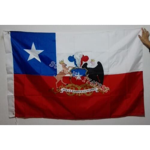 Chile President Presidential Standard Ensign Flag hot sell goods 3X5FT 150X90CM Banner brass metal holes