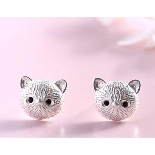 Simple Cute Cat Stud Earrings Korean Fashion Pet Cat Stud Earrings Elegant Girl Student Leisure Party Jewelry Accessories