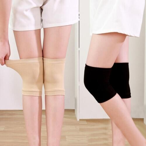 Anti-slip Solid Color Knitted Knee Sleeve Protector Unisex Elastic Leg Warmer Fitness Knee Pads Support Bandage Braces