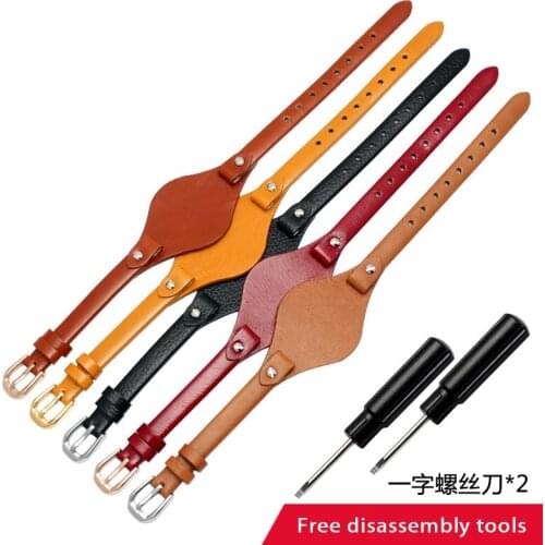 8mmhigh quality genuine leather watchbands f-or fossil ES3077 ES2830 ES3262 ES3060 Stylish womens watch straps Small bracelet