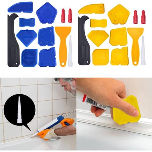 Silicone Sealant, Silicone RemoverTool, 12pcs Caulking Tool Kit Nozzle Scraper