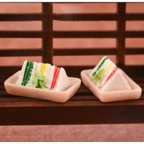 1/12 Dollhouse Miniature Sandwich Cake Model Toy Doll Room Desk Decor Ornament Cake Design vivid Mini Size Ornament