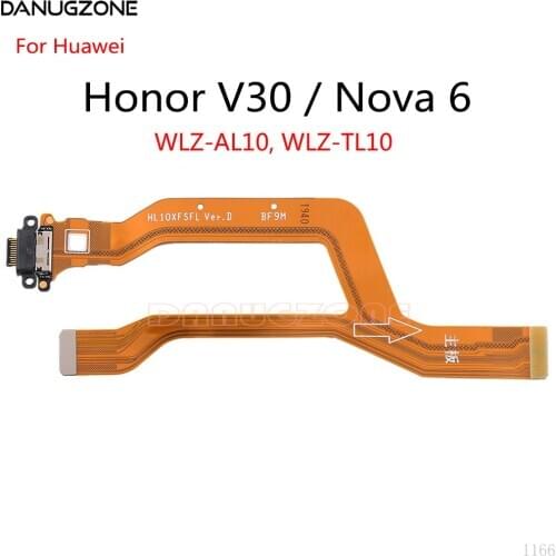 10PCS/Lot For Huawei Honor V30 Nova 6 / V30 Pro USB Charging Dock Connector Port Plug Socket Jack Charge Board Flex Cable