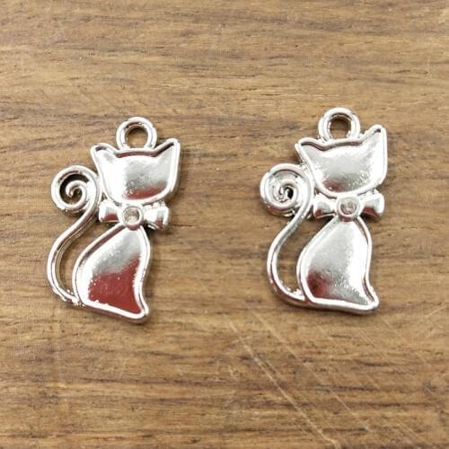 10pcs Fox Charms 21x13mm Tibetan Silver Plated Pendants Antique Jewelry Making DIY Handmade Craft