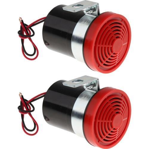 2Pieces DC 12V/24V Auto Car Backup Reversing Warning Siren Beep Sound Alarms Horns Red