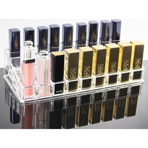 24/36 Grids Acrylic Makeup Organizer Storage Box Cosmetic Box Lipstick Jewelry Box Case Holder Display Stand Make Up Organizer