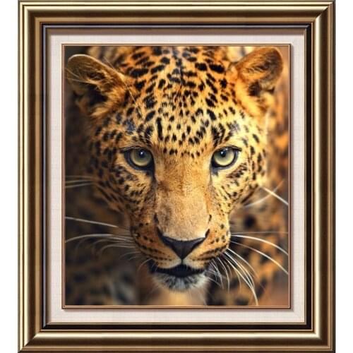5D Wild Leopard Diamond Painting Animals Cross Stitch Embroidery Square/round Mosaic Crafts DIY Full Drill Pic By Numbers