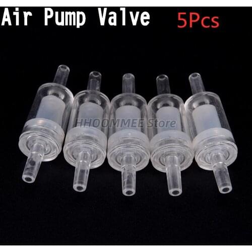 5pcs Home Fish Aquarium Air Pump Check Valve 5 X One Way Non-Return Check Valve Aquarium Transparent white Air Pump