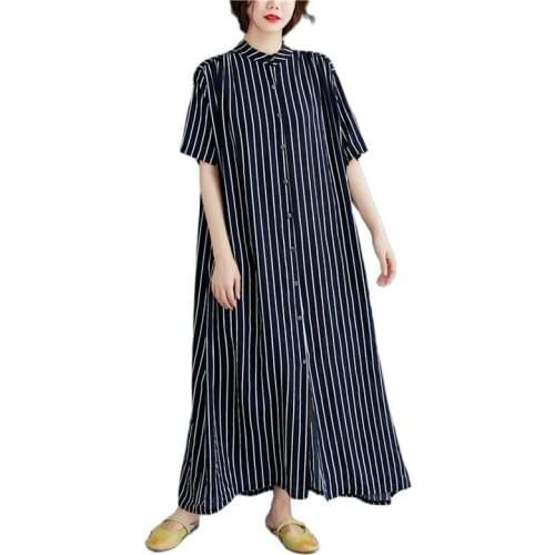 ARCSINX Oversized Shirt Dresses Women For Large Size 4XL 5XL 6XL Short Sleeve Casual Womens Dress Summer Dresses Woman 7XL 8XL