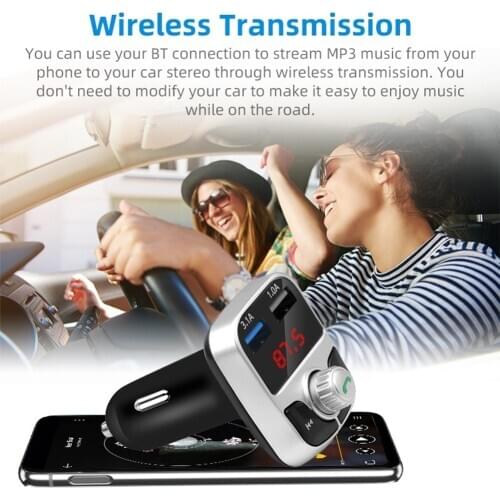 Audio Receiver MP3 Modulator Player 3.1A USB Charger Car Accessories Handsfree Bluetooth 5.0 FM Transmitter Handsfree