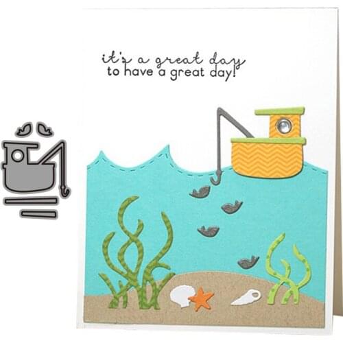 CH fishing boat Metal Cutting Dies Embossing Scrapbooking Stencil Craft Cut Dies For DIY Card Handmade