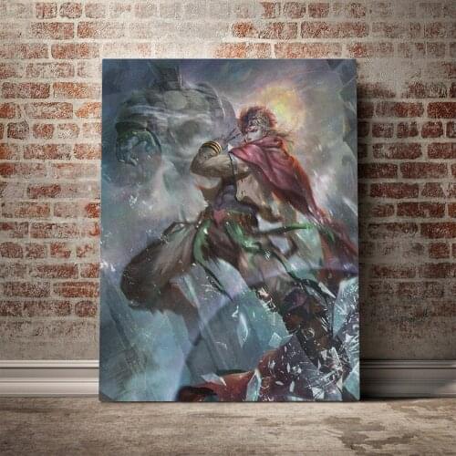 Dio Brando The World JoJos Bizarre anime Framed Canvas poster Wooden Frame Painting wall Art decor Study Home Decoration Prints
