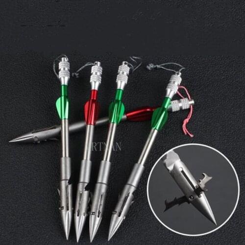 3pcs Aluminum Alloy Dart Tail Arrowhead Bow Fishing Slingshot Arrow Hunting Shooting Catapult Dart For Shooting Hunting Tool
