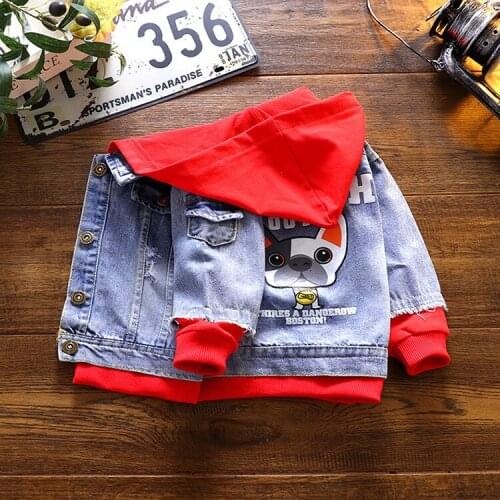 Denim Kids Coat Long Sleeve Hooded Kids Girl Clothes Boy Jackets Toddler Girl Fall Clothes 2020 Girls Coats