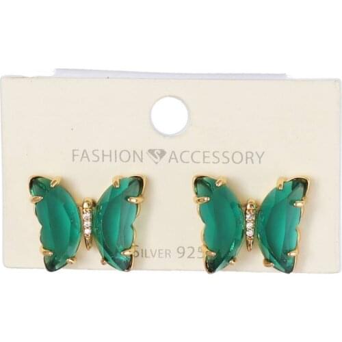 E7661 ZWPON Mini Claw Crystal Butterfly Stud Earrings for Women 2020 New Fashion Boutique Jewelry Wholesale