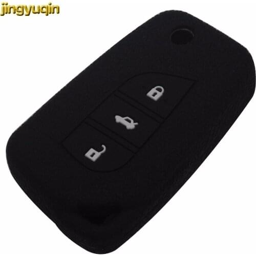 Jingyuqin 80pcs 3 Buttons Remote Silicone Cover Case Fob For Toyota Camry Highlander Corolla Prado Reiz Crown RAV4 Car Styling