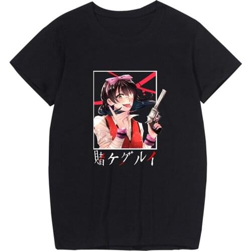 Kakegurui Cosplay Tee Japenese Fashion Anime Streetwear School Kawaii Oversized Crewneck Unisex 2021 Summer Solid Top T-shirt