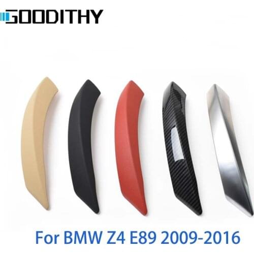 LHD RHD Silver Carbon Fiber Red Black Beige Interior Passenger Door Pull Handle Cover Trim Replacement For BMW Z4 E89 2009-2016