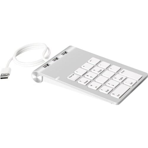 Small Keyboard 3XUSB2.0 Multifunctional Computer Office Wired Numeric Keyboard for Financial Accounting Cash Register