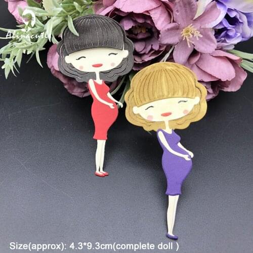 Metal Cutting Die Cut Mom Pregnant woman Mum Mother Scrapbooking Paper Craft Handmade Card Album Punch Art Cutter Alinacraft