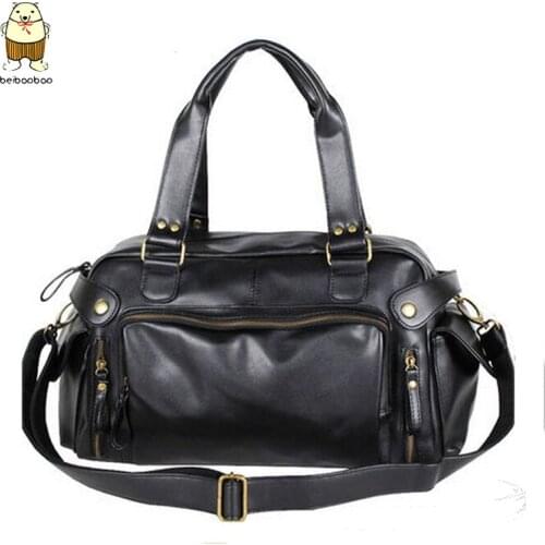 Fashion handbag Mens Travel Bags Vintage Mens pu Leather Purse Men Shoulder Bag Bolsa viagem LM0396