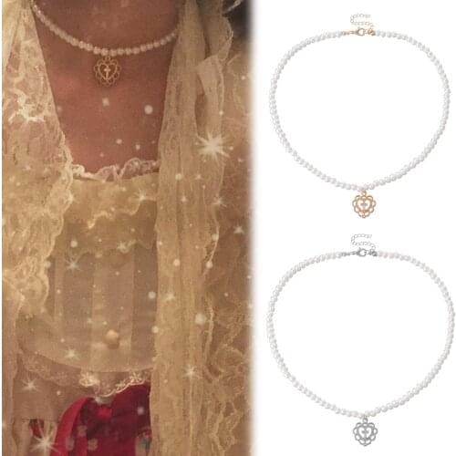 Fashion Temperament Cross Pendant Pearl Necklaces For Women Wedding Party Daily Fashion Jewelry Ornaments Gifts