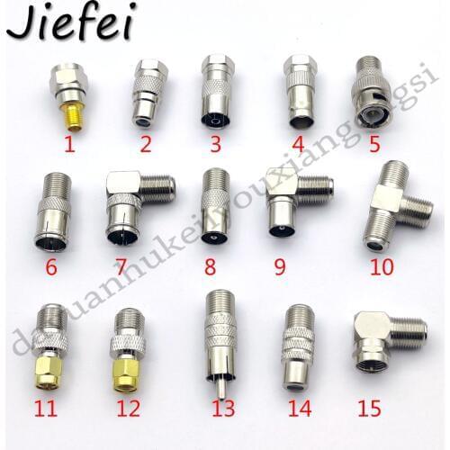 New 15 Type F Type Male Female to SMA TV RCA BNC F Coax Male Female Adapter