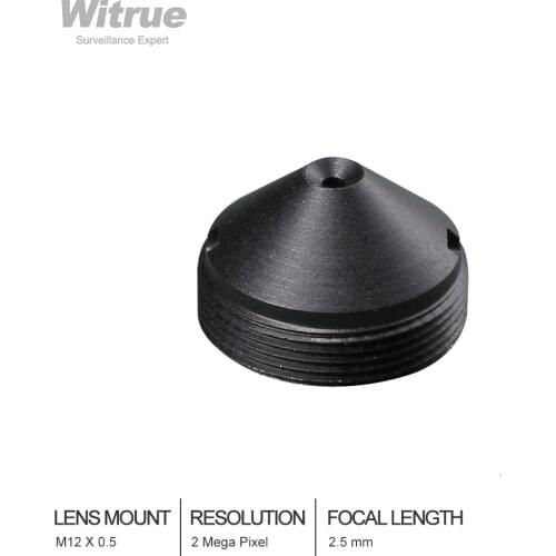 Witrue CCTV lens Pinhole Lenses 2.5MM M12*0.5 Mount 1/3" F2.0 110 degree for Security CCTV cameras