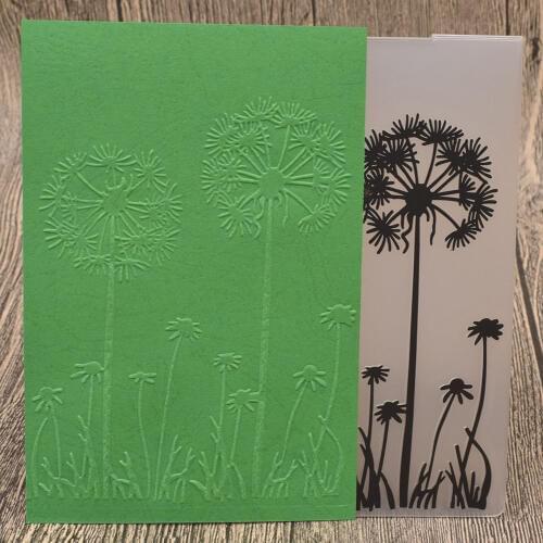 Dandelion Plastic Embossing Folders for Card Making DIY Scrapbooking Paper Embossing Craft Template