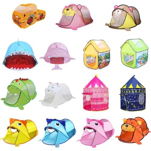 Portable Foldable Prince Princess Folding Tent Children Cartoon Lion Up Tent Beach Play House Game Children Toys Tents