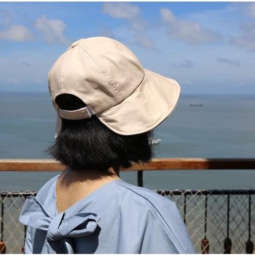 Korean Fashion Cotton Bucket Hat with Wide Brim Summer Womens Sun Hat Adjustable Dome Bob Hat Foldable Panama Fisherman Hat