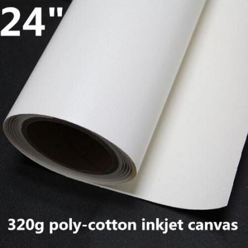 24"*18m Cotton And Polyester Blend Mixed Material Artist Canvas Roll 320g