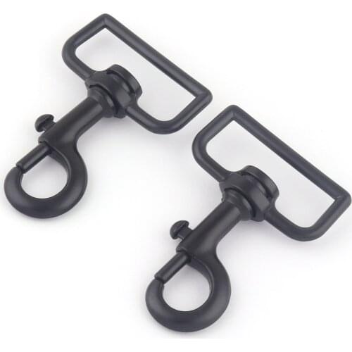 38mm Black Metal Adjuster Swivel Claw Clasps,Dog Collar Hardware for Purse Backpack Webbing Leather, Belt Strap Slide Clip