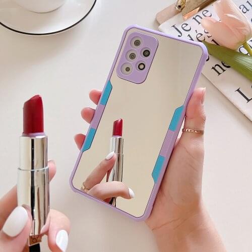 LOVECOM Mirror Make-up Phone Case For Samsung S20 FE S21 S10 Plus A52 A72 A51 A71 A32 A42 Note 20 10 Soft Slicone Bumper Cover